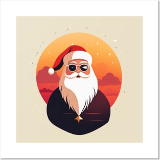 Sunset papa noel new year 2024 Posters and Art